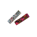 Liberty Bar Clips, Burgundy/Multi Florals
