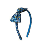 Liberty of London Bow Headband, Blue/Yellow Daisies