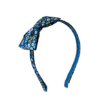 Liberty of London Bow Headband, Blue/Yellow Daisies