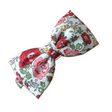 Liberty of London Bow Headband, Red/Cream Floral