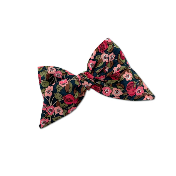 Baby Tied Bow, Liberty Navy/Pink Floral