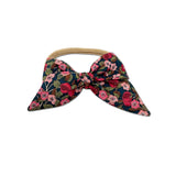 Baby Tied Bow, Liberty Navy/Pink Floral