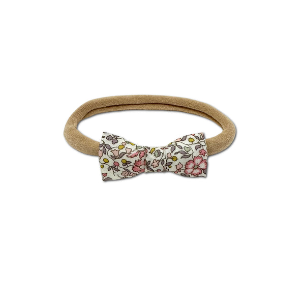 Itty Bitty Bow, Liberty Muted Pink Floral