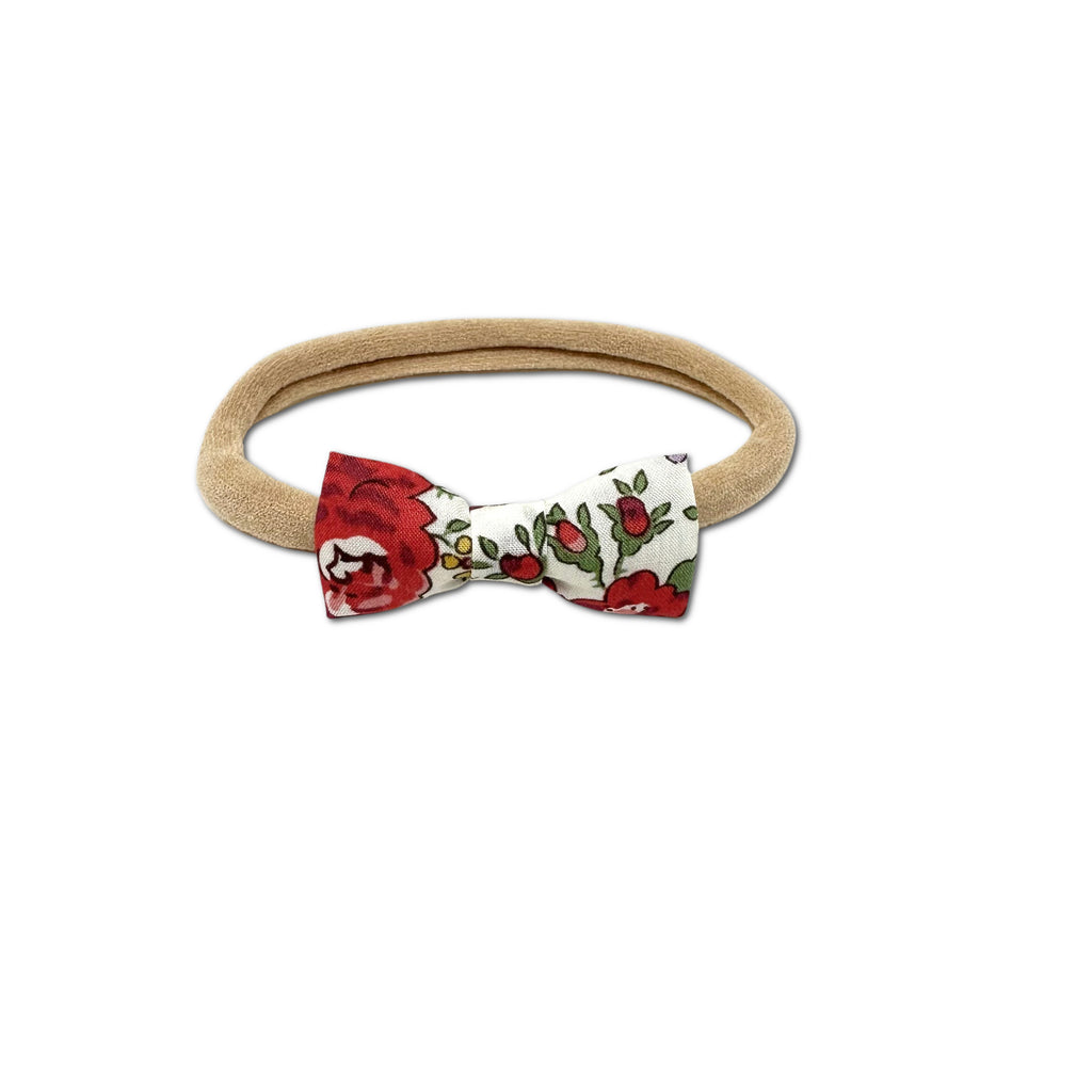 Itty Bitty Bow, Liberty Red/Cream Floral