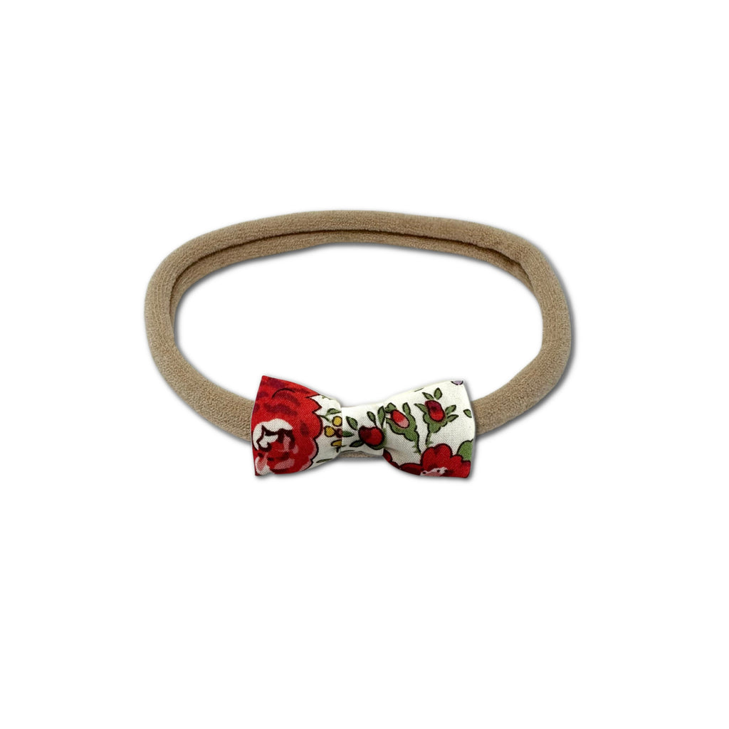 Itty Bitty Bow, Liberty Red/Cream Floral