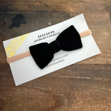 Baby Velvet Bow, Black