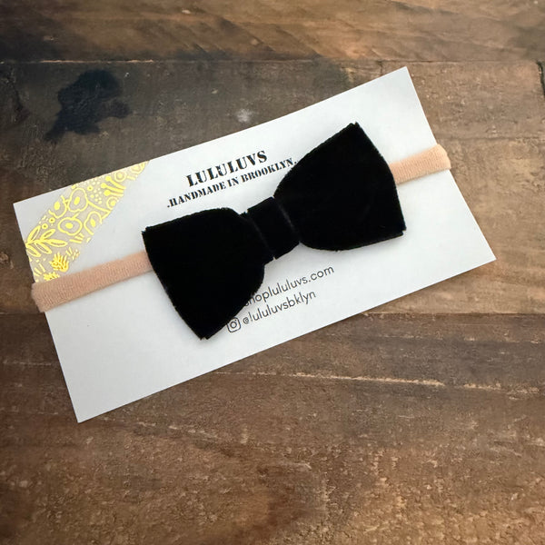 Baby Velvet Bow, Black