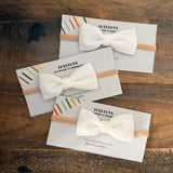 Baby Velvet Bow, White
