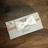 Baby Velvet Bow, White