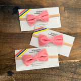 Baby Velvet Bow, Pink