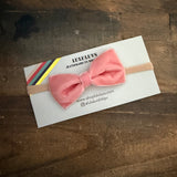 Baby Velvet Bow, Pink