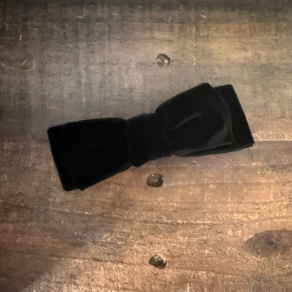 Double Velvet Bow, Black