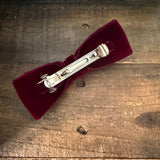 Double Velvet Bow, Burgundy