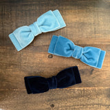 Double Velvet Bow, Navy
