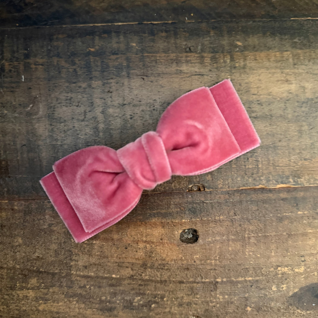 Double Velvet Bow, Rose