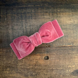 Double Velvet Bow, Rose