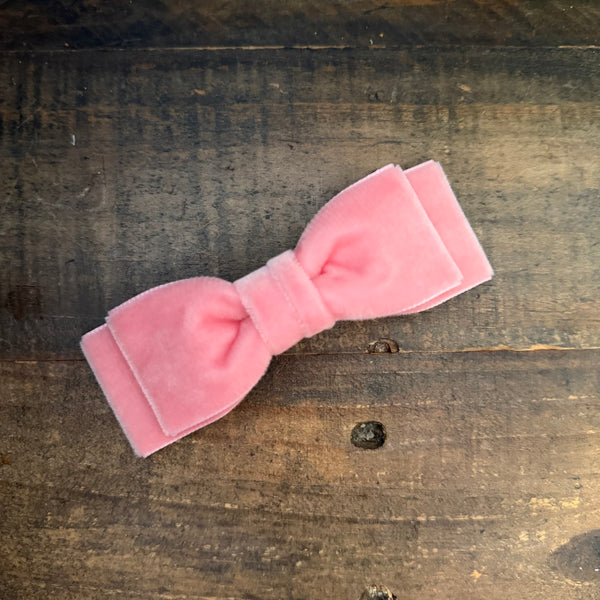 Double Velvet Bow, Pink