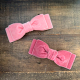 Double Velvet Bow, Rose
