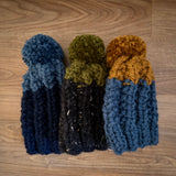 READY TO SHIP! Kids M, Colorblock Hat in Denim/Honey