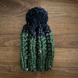 READY TO SHIP! Kids XS, Colorblock Hat in Kale/Charcoal