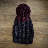 Ready to Ship! Adult Colorblock Knit Hat in Night Sky/Galaxy