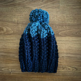 READY TO SHIP! Kids M, Colorblock Hat in Navy/Denim