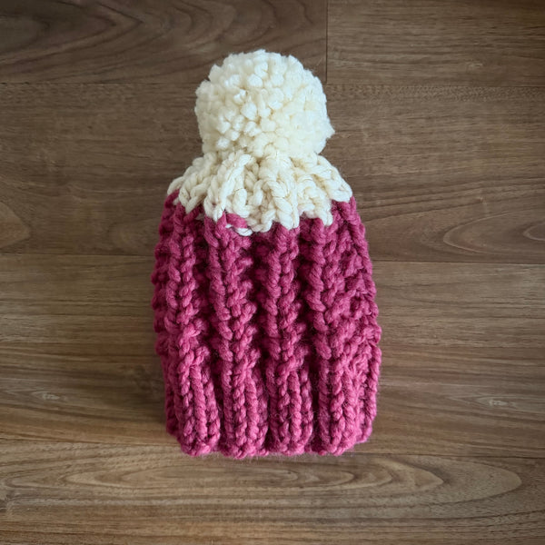 READY TO SHIP! Kids S, Colorblock Hat in Bubblegum/Twinkle