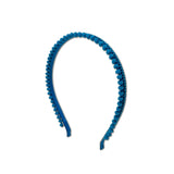 Mini Pom Pom Headband, Bright Blue