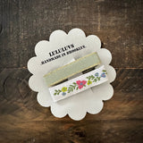 Embroidered Ribbon Bar Clips in Sage, set of 2