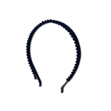 Mini Pom Pom Headband, Navy