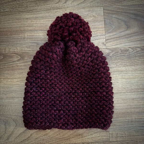READY TO SHIP! Adult, Solid Hat in Cabernet/Wine