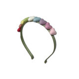 NEW! Rainbow Hearts Headband, Sage