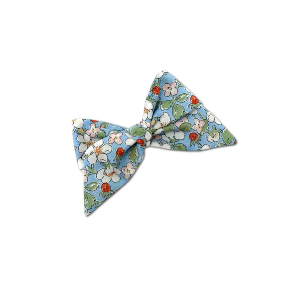Baby Tied Bow, Liberty of London Blue Strawberries
