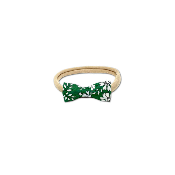 Itty Bitty Bow, Liberty of London Green Floral