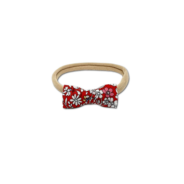 Itty Bitty Bow, Liberty of London Red Floral
