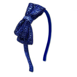 Glitter Bow Headband, Royal