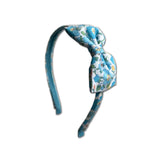Liberty Bow Headband, Sky Blue Floral