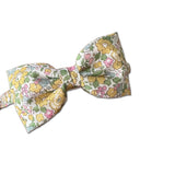 Liberty Bow Headband, Muted Yellow Floral