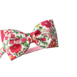 Liberty Bow Headband, Pink Floral