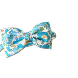Liberty Bow Headband, Sky Blue Floral
