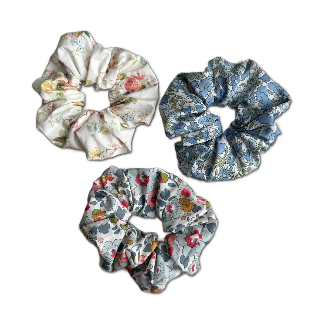 Scrunchies, Liberty of London Blue Florals Bundle Set