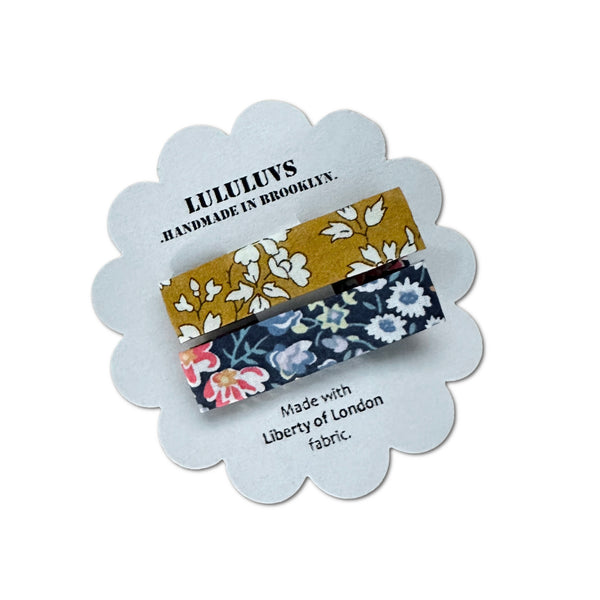 Liberty Bar Clips in Gold/Blue, Set of 2