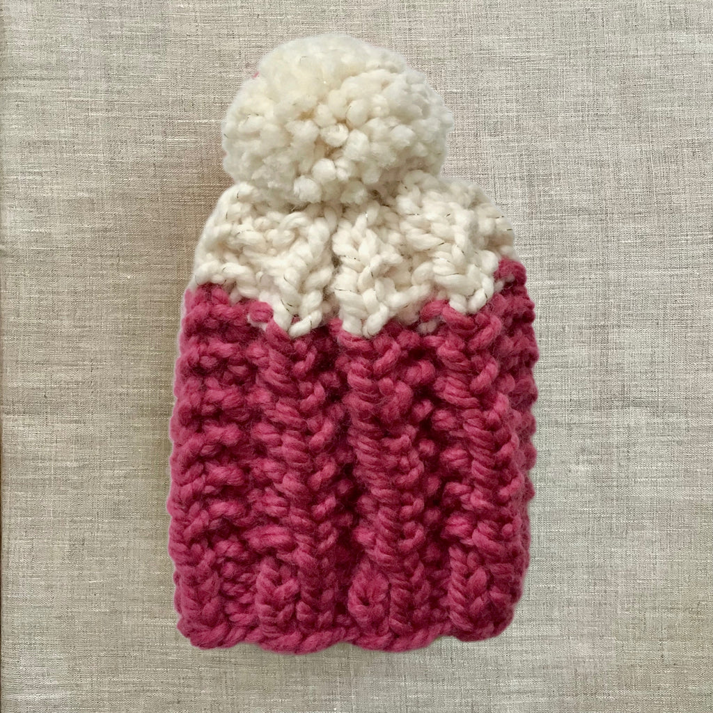 READY TO SHIP! Kids XS, Colorblock Hat in Bubblegum/Twinkle