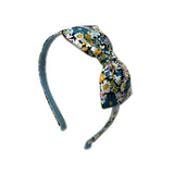 NEW! Liberty Bow Headband, Blue Daisies