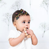 Baby Tied Bow, Liberty of London Olive/Pink Floral