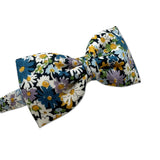 NEW! Liberty Bow Headband, Blue Daisies