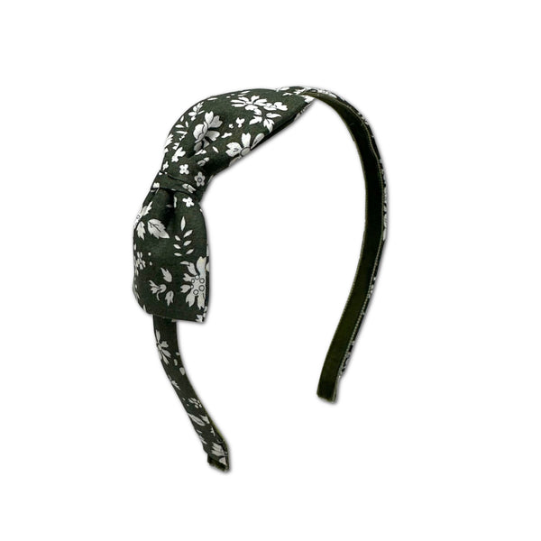 NEW! Liberty Bow Headband, Olive Floral