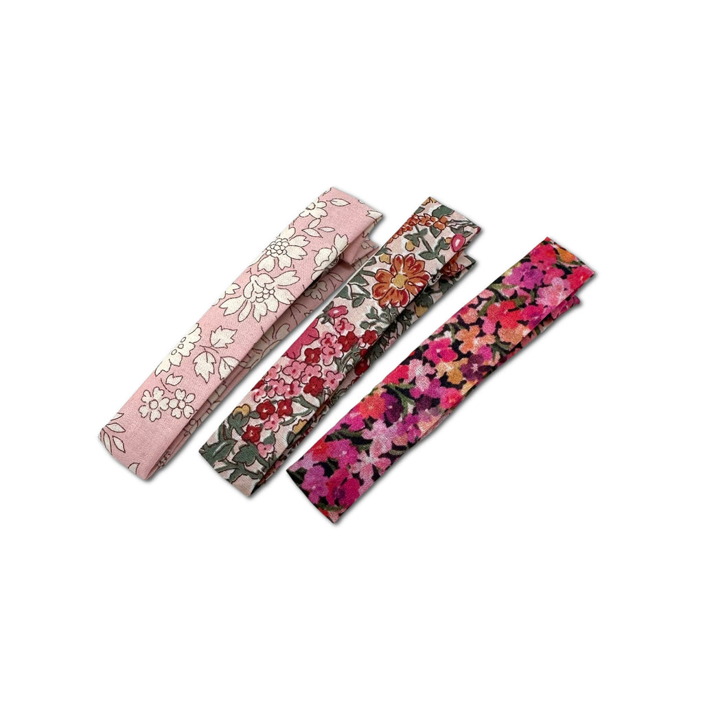 Large Liberty Bar Clips in Pinks, set of 3