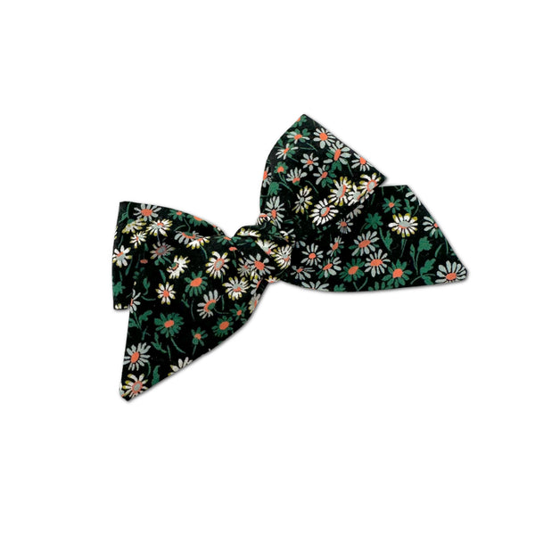 Baby Tied Bow, Liberty of London Black Daisies