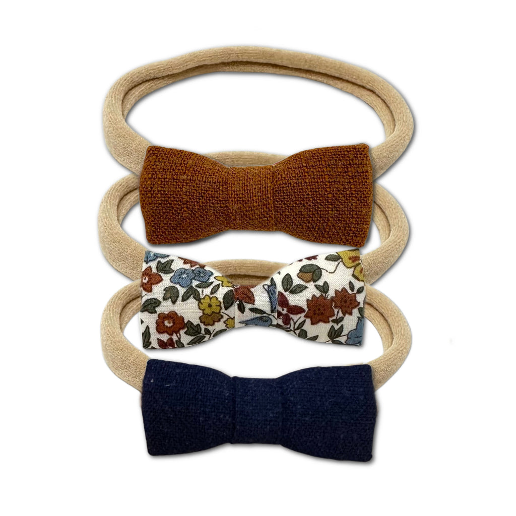 Itty Bitty Bows, Navy/Brown Bundle Set